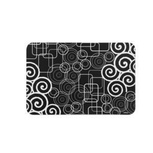 เอ็กเซลซาแผ่นรองจานชุด 6 ชิ้นพลาสติกสีดำเมจิก 43x28.5 ซม. รูปแบบเรขาคณิตดีไซน์ทันสมัยนำกลับมาใช้ใหม่ได้สำหรับใช้ในบ้าน - Product Image 2