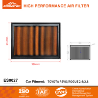 Filtre à air froid à haut débit EDDY pour Toyota REVO/ROGUE 2.4/2.8