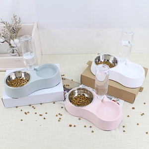 Mangkuk Makan Hewan Peliharaan, Mangkuk Makanan Hewan Peliharaan Desain Baru Multifungsi Penyimpanan Makanan Anjing Pintar Otomatis & Peminum Melamin Mangkuk Makanan Hewan Peliharaan - Product Image 4