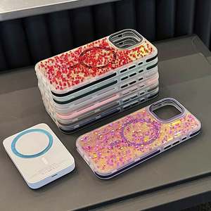 2025 nouveau Design dégradé couleurs Gel Glittermagnetic étui de charge sans fil pour Iphone 16 Pro <span class=keywords><strong>Max</strong></span> 15 Pro <span class=keywords><strong>Max</strong></span> pour filles femmes - Product Image 4
