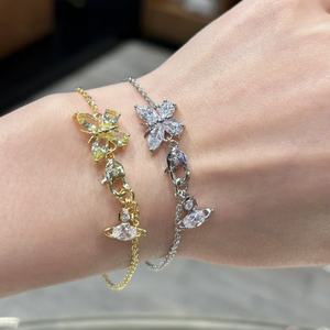 Empress Dowager Nuevo Lazo de Cristal y Diamantes Saturno Super Fairy Joyería de Lujo Estilo Fresco Chapada en Oro Claro para Mujer - Product Image 3