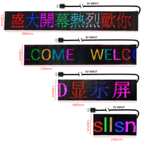 Écran LED flexible, affichage de texte sur 2 lignes, écran RGB, Wi-Fi, programmable par mobile, messages numériques, panneau d'affichage LED mobile