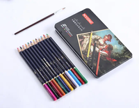 Crayon de dessin d'art professionnel enfants ensemble de coloriage boîte en fer blanc emballage avec crayon de couleur 24