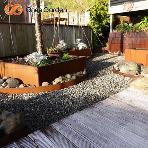 Phong hóa corten thép lớn lên vườn Giường không Flex hình chữ nhật thiết kế - Product Image 1