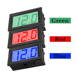 DC 0-100V mavi kırmızı yeşil sarı Led gerilim ekran Voltimetro dijital 24V kamyon iki tel Ledvoltmeter