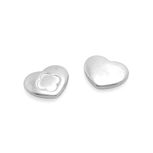 Breloques en acier inoxydable en forme de cœur avec trèfle, papillon, champignon et étoiles pour bracelets et colliers DIY, accessoires cadeaux unisexes - Product Image 3