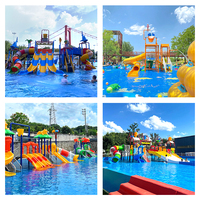 Große Outdoor-Wasserrutsche aus Kunststoff für Country Clubs, Hotels, Resorts, Kinder-Sommercamps, Kommerzielle Fiberglas-Wasserpark-Rutsche