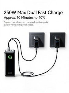 Anker A110A พาวเวอร์แบงค์ชาร์จเร็วสูงสุด 300W ความจุสูง 26250mAh แบตเตอรี่สำรองแบบพกพา ช่องจ่ายไฟ 2C1A - Product Image 6