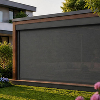 Store extérieur durable et peu encombrant avec fermeture éclair, résistant au vent, pour patio côtier et pergola de jardin