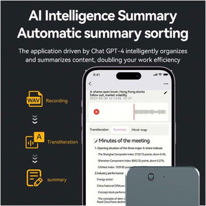 Grabadora <span class=keywords><strong>de</strong></span> Voz Portátil con IA OEM ODM, 15 Horas <span class=keywords><strong>de</strong></span> Grabación, Memoria <span class=keywords><strong>de</strong></span> 8GB-128GB, Compatible con IOS/Android, <span class=keywords><strong>Audio</strong></span> MP3, Reuniones con IA - Product Image 5