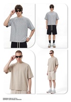 100% Katun Sablon Sutra Kustom Rajutan Padat Ramah Lingkungan Bernapas Streetwear Boxy Oversized Heavyweight