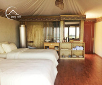 Maison préfabriquée en tente avec salle de bain, kits de cabanes en bois pour conditions météorologiques extrêmes et investissement à long terme, 4 saisons