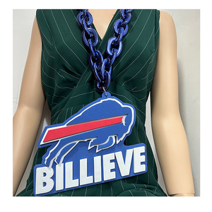 Collar de espuma de fútbol Deportivo con estampado 3D, cadena negra y azul de Houston Texans con nuevo logotipo deportivo - Product Image 4