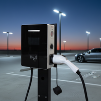 Estación de Carga Rápida AC de 22kW, Doble Conector Tipo 2, Alta Capacidad, para Estacionamiento Público, Profesional, para Vehículos Eléctricos