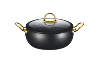 OEM Marbre Soupe & Couscous Pot Vapeur Aluminium Antiadhésif Sans Fumée D'huile pour Cuisinière À Gaz Maison Casserole