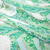 Nouvelle Arrivée Tissu en Coton 100% Biologique Tissé Motif Vague Marine & Floral Personnalisé de Londres pour Vêtements, Décoration Intérieure et Chemises