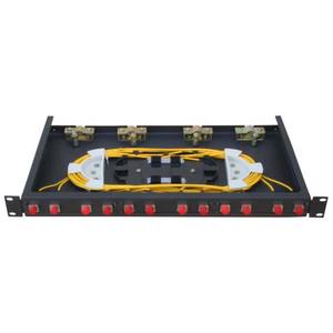 Precio de fábrica 1U 19 pulgadas Rack Caja de terminales de <span class=keywords><strong>fibra</strong></span> fija 12/24/36/48/96 puertos FC Tipo FTTH Caja de terminación óptica - Product Image 3