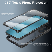 Protection d'écran transparente magnétique sans fil avec chargeur, protection intégrale à 360°, antichoc, coque de téléphone pour IP 11 12 13 14 15 16 17