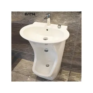 ORTONBATH Arabia square lavabo sink double level wash stand wudu rinsing tub muslim basin stand full pedestal