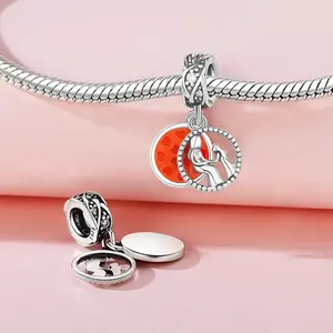 Colgantes de letras de alta calidad para niños con diseño de árbol tecnológico, de circonita, chapados en plata y oro rosa, bonitos, para joyería DIY, de lujo ligero certificado - Product Image 4