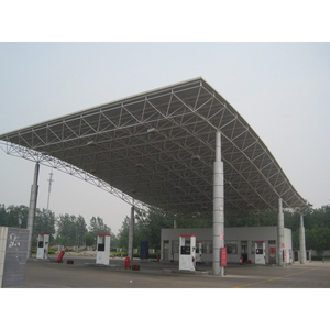 Tùy chỉnh hiện đại chi phí thấp Kết <span class=keywords><strong>C</strong></span>ấu Thép tán trạm xăng nơi trú ẩn trạm xăng - Product Image 2