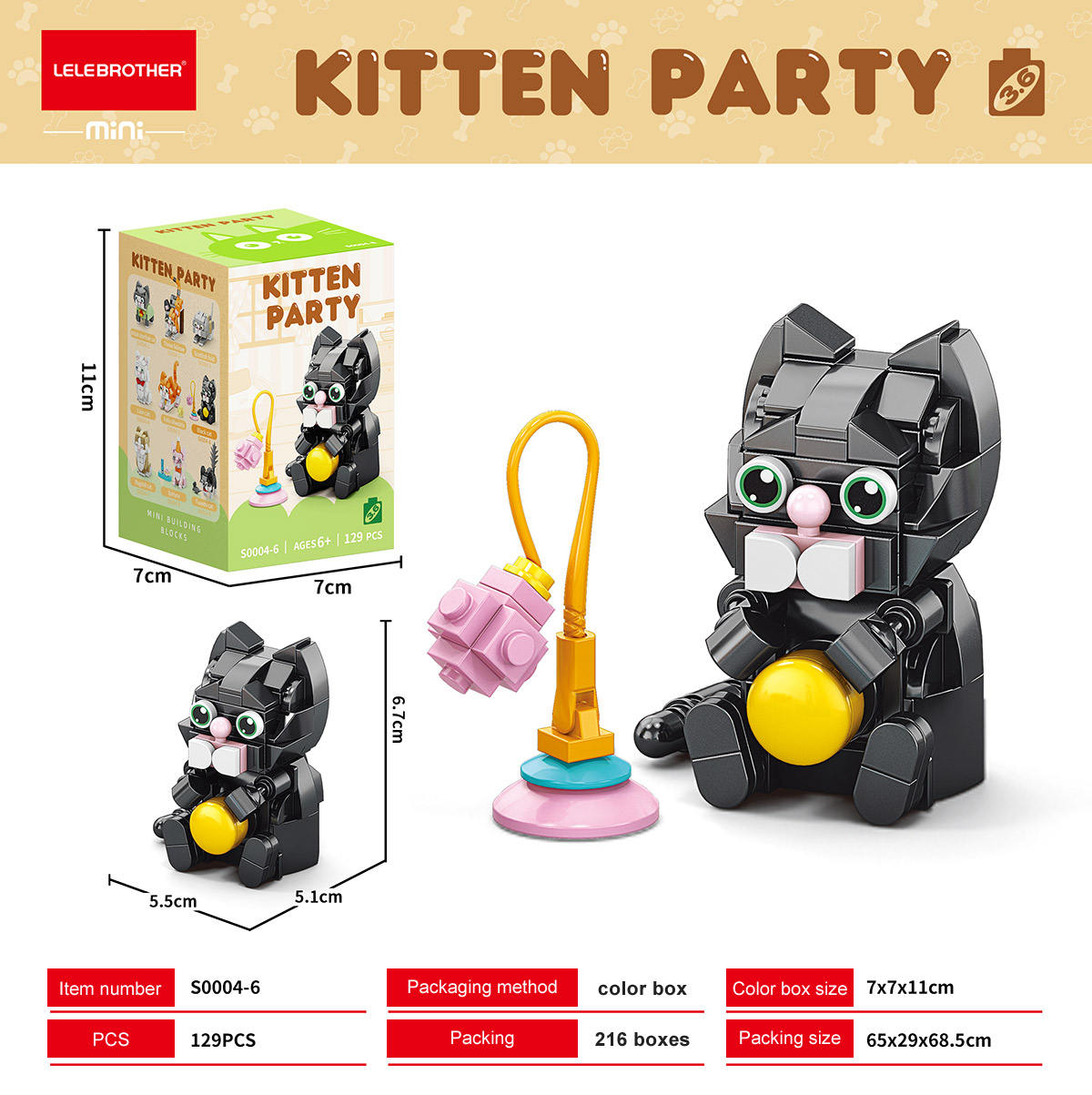 S0004-6 Black Cat, 129 PCS