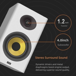 Sistema <span class=keywords><strong>de</strong></span> Altavoces <span class=keywords><strong>de</strong></span> Computadora con Subwoofer <span class=keywords><strong>de</strong></span> 80W y 4', <span class=keywords><strong>de</strong></span> Madera, 2.0, Activos, con Cable e Inalámbricos BT5.3, para Cine en Casa, <span class=keywords><strong>Estudio</strong></span>, Monitor, Teléfono - Product Image 2