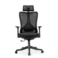Chaise de bureau ergonomique à dossier haut, siège de support à la taille, réglable en hauteur, pour le bureau