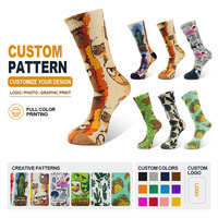 Chaussettes de sport personnalisées par sublimation, logo personnalisé, impression couleur intégrale, OEM ODM, motif personnalisé, impression graphique