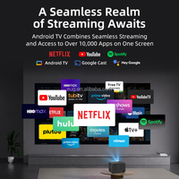 Proyector Inteligente 4K Ultra HD Oficial de Google TV, Proyector de Cine en Casa con WiFi