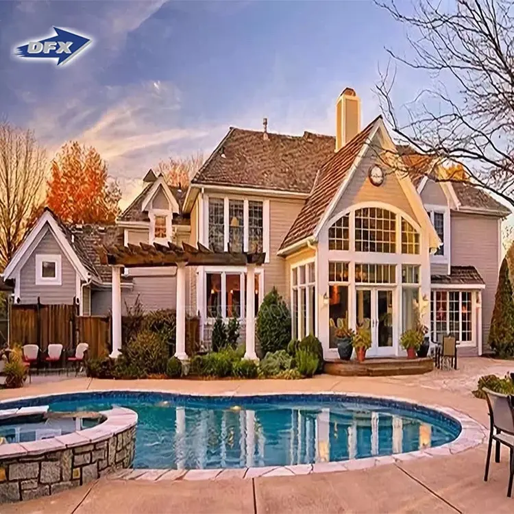 High qualität Professional licht stahlrahmen fertighaus vorgefertigten luxus villa mit schwimmen pool für verkauf