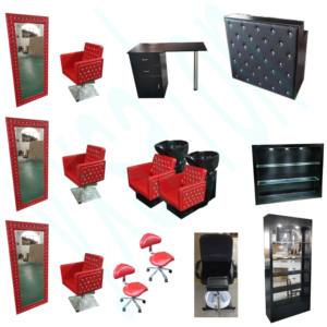 2021 Hot Sale Schwarz & Rot <span class=keywords><strong>Shampoo</strong></span> Stuhl Rücken Wasch stuhl Keramik schale - Product Image 6