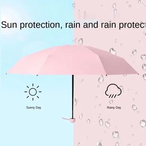 Mini Paraguas Portátil Pequeño Ultraligero de 5 Pliegues con Protección UV, Colorido, con Logotipo Personalizado para Niñas - Product Image 3