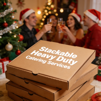 Boîte d'emballage pour pizza empilable et résistante SP3766 pour les services de traiteur - Boîte à pizza