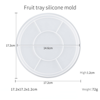 Zelfgemaakte Diy Dessert Opbergdoos Rond Fruitbakje Siliconen Epoxyhars Mallen Lade Voor Epoxyhars Behuizing Ambacht