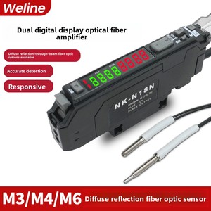Amplificateur de fibre à double affichage numérique, capteur de fibre à réflexion diffuse à faisceau traversant de haute précision M3M4M6, positionnement haute vitesse - Product Image 5