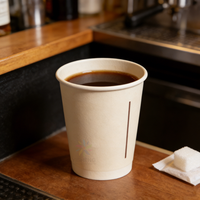 Gobelets en carton personnalisables avec impression de logo pour café à emporter, 8oz, 12oz, 16oz, à double paroi, jetables, pour café chaud