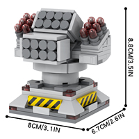 MOOXI Bricks MOC5104 Lanceur de missiles omnidirectionnel, cadeau DIY, ensemble de blocs de construction éducatifs pour enfants, jouets pour enfants