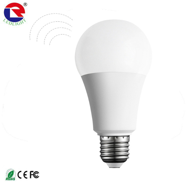High Quality 9W LED Light Bulb Smart Motion Sensor Headlight E27 PC Aluminum Plastic Sensor Led Bulbs Home Use