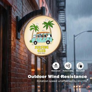 Custom Round Waterproof LED <b>Light</b> Box 360 Degree Rotatable LED Outdoor Projecting Advertising Lightbox <b>Sign</b> for Retail Store - Product Image 2