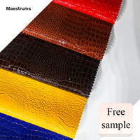 Tissu en cuir artificiel PVC résistant à l'eau, motif crocodile gaufré, tissu de rembourrage pour bagages, sacs à main, sièges de voiture, canapés