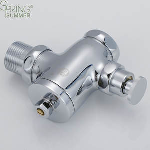 Vanne de <span class=keywords><strong>chasse</strong></span> <span class=keywords><strong>d</strong></span>'<span class=keywords><strong>eau</strong></span> manuelle à <span class=keywords><strong>bouton</strong></span>-<span class=keywords><strong>poussoir</strong></span> pour toilettes, en laiton, avec temporisation, printemps-été - Product Image 5