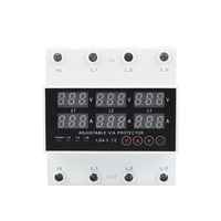 63A 220V-380V relais de récupération automatique 400V AC affichage numérique Din Rail 3 phases réglable protecteur 50Hz 230V SVC stabilisateurs