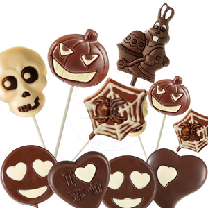 Direct Sale <strong>Chocolates</strong> From Manufacturer Holiday <strong>Halloween</strong> Pumpkin Ghost Spider Style Lollipop with for Extra Jam for - Product Image 1