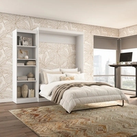 Camas Murphy de almacenamiento de tamaño individual Queen completas, muebles de pared ocultos horizontales plegables, accesorio de habitación multiusos que ahorra espacio