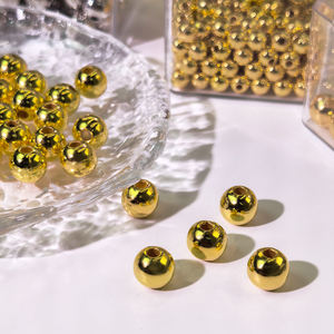 Cuentas Redondas de Plástico Doradas y Plateadas para Hacer Collares y Pulseras, 3/4/5/8 mm/1 Bolsa de 30 g, Encantadoras y Modernas, Vanguardistas - Product Image 4