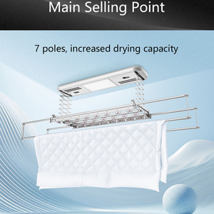Séchoir à linge intelligent électrique de plafond avec moteur 10 000 cycles, système de lavage automatisé, cintre automatique - Product Image 3