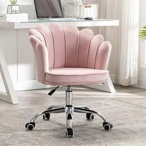 Chaise pivotante de bar à la maison moderne Salle confortable en velours une crèche avec cadre en métal Application d'hôtel Matériau PU - Product Image 4