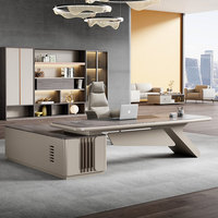 WJG-267X Meuble de Rangement de Bureau de Direction en Bois Luxe Léger, Bibliothèque, Armoire de Rangement pour Bureau de Manager, Design Moderne et Simple