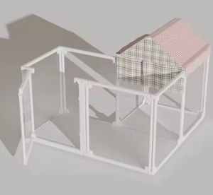 Moderne Stalen Huisdieromheining Massief Plastic Knoopsluiting Binnenhondenvangrail Kooi Anti-Kat Deurbarrière Dierlijk Patroon Gaasmateriaal - Product Image 5